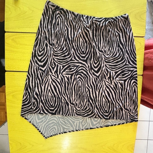 vintage 90s y2k zebra skirt stretchy - Picture 4 of 5
